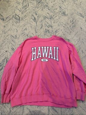 Hollister Pink Logo Crewneck Sweatshirt
